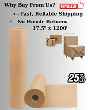 17.5" x 1200'' Brown Kraft Paper 50 lb Basis Thick Roll Packaging Shipping NEW 
