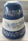 Colonial Mist Pyrex Mixing Bowls 403-401 *Excellant Vintage Condition*