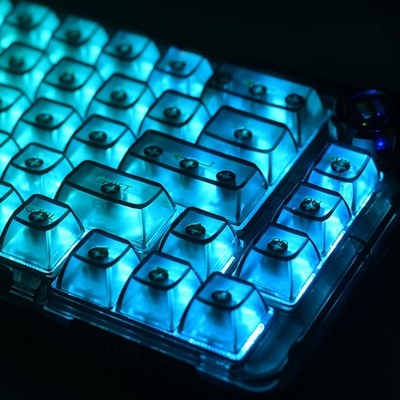 132Keys PC Crystal Keycaps Translucents CBSA Profile for Mechanical Keyboards