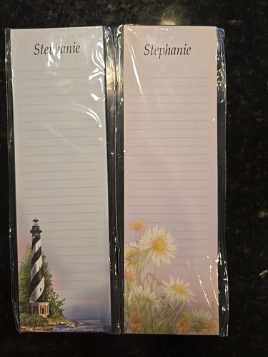 Personalized Name STEPHANIE Memo Notepad List pad Magnet STATIONERY Paper 2 Pads - 第 1/5 張圖片