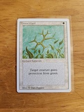 Green Ward - Revised - MTG Magic - Common - White Enchant Creature
