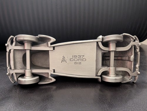 1/32 SCALE 1937 CORD 812 PEWTER COLLECTOR DIECAST CAR-RARE. DANBURY MINT Car. - Picture 6 of 6