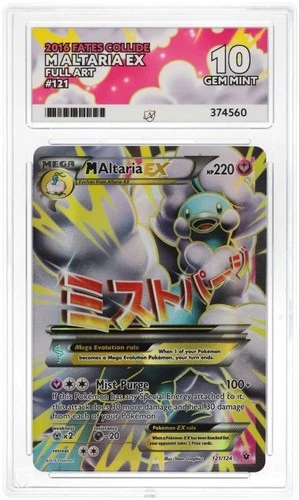 Pokemon Mega M Altaria EX 121/124 Fates Collide 2016 Full Art Ace 10 Gem Mint