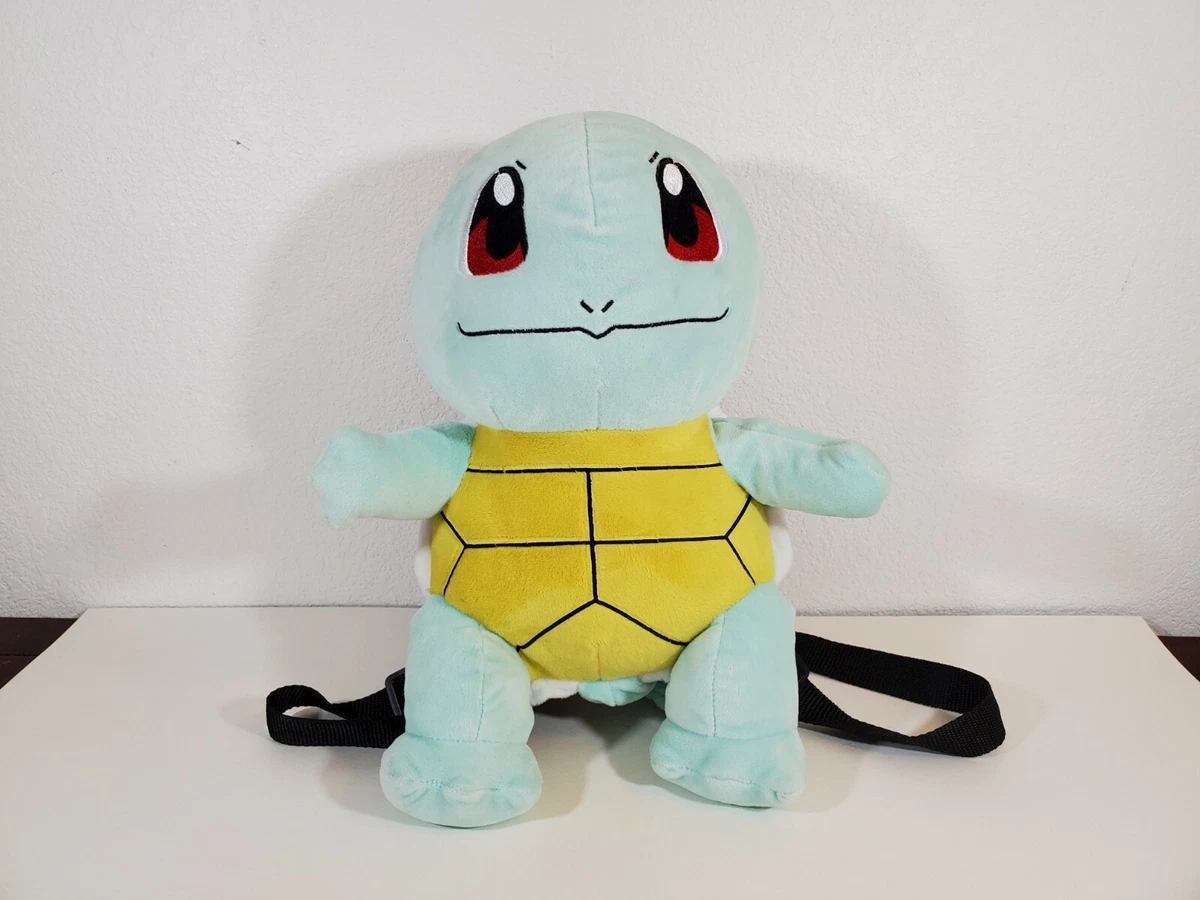 Official Pokemon Squirtle Nintendo 15 Plush Backpack Turtle Mew Clip EUC