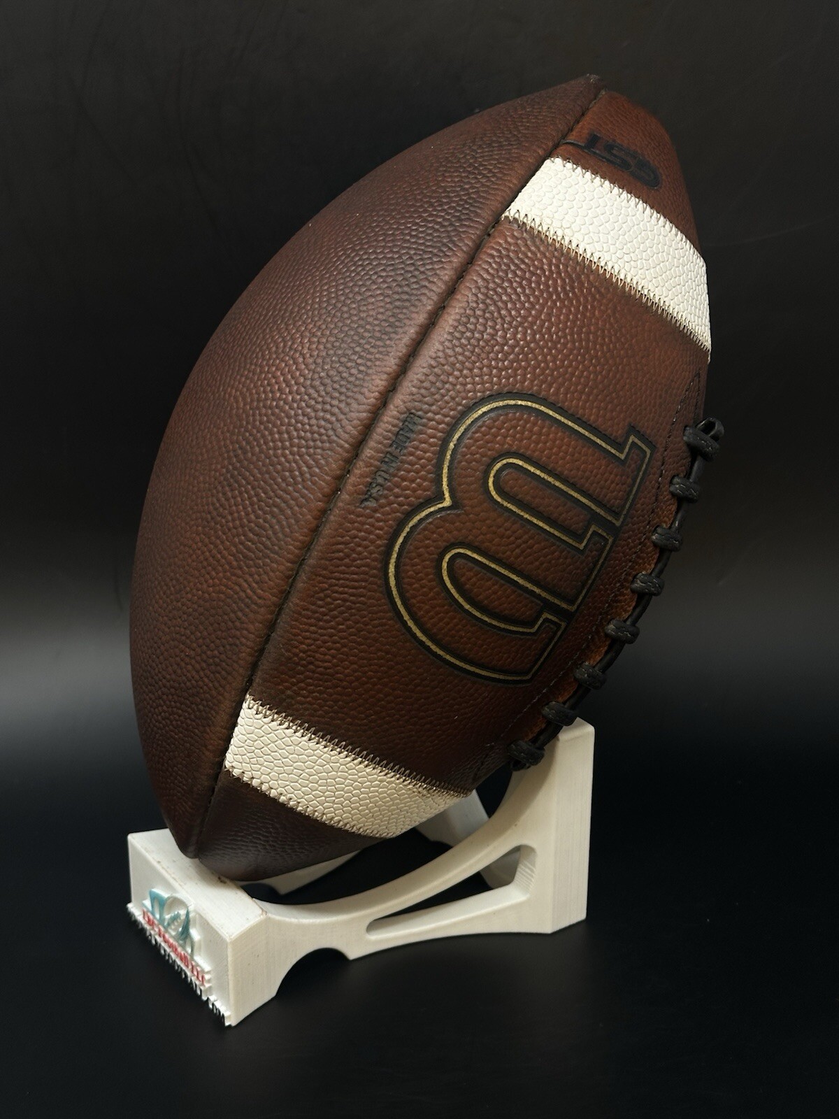 Wilson GST TDJ Junior Size Age 9-12 Leather Football GAME PREPPED - New ...