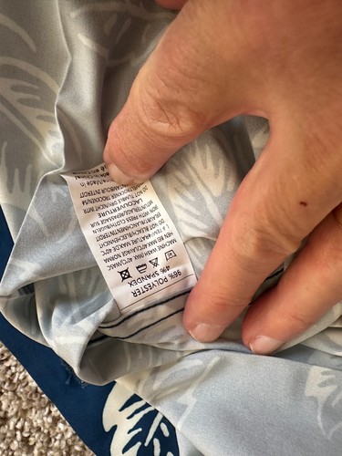 Coofandy Men's Hawaiian Vacation Short Sleeve Shirt Tropical Blue Medium NWT - Picture 4 of 4