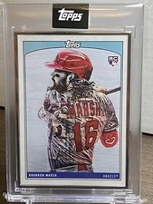 2022 Topps x Lauren Taylor 28 Brandon Marsh RC Angels Artist Proof SP /20