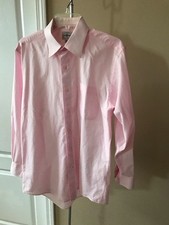Linea Uomo Pink Button Down Shirt Size 15 1/2 32/33 