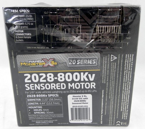 1:6 Scale Mamba Monster X 8s, 33.6V ESC with 2028-800Kv Sensored Motor - Picture 8 of 8