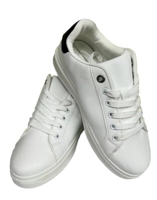 Madden Girl Women's JOSIIEE White Lace Up Sneakers Size