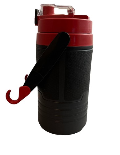 Igloo Water Jug Black and Red Sport 64 oz Fence Hanger Large Opening Pre-Owned - 第 2/9 張圖片