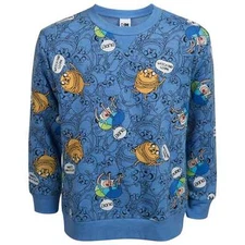 ADVENTURE TIME FINN JAKE KIDS JUMPER ALL OVER PRINT 8 10 12 Authentic *NEW* SALE
