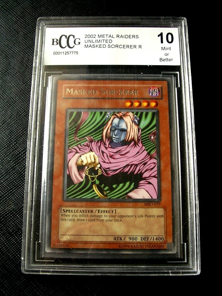 2002 YU-GI-OH! Metal Raiders Unlimited : MASKED SORCERER R Gaming Card ~ BCCG 10 2002 YU-GI-OH! Metal Raiders Unlimited : MASKED SORCERER R Gaming Card ~ BCCG 10