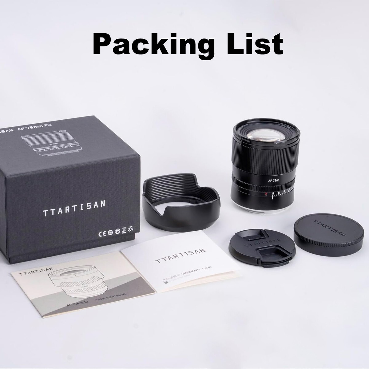 TTArtisan 75mm F2.0 AF Full Frame Auto Focus Prime Lens for Nikon 