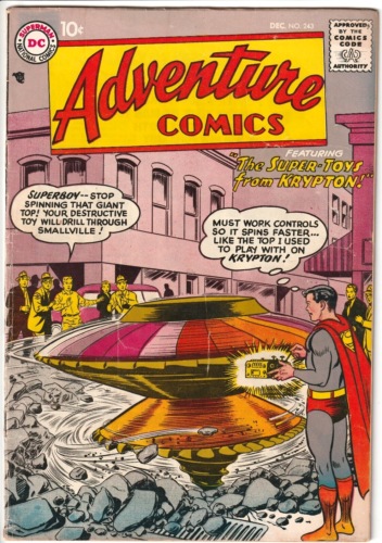 Adventure Comics #243 DC Comics 1957 3.5 VG- CURT SWAN SUPERBOY COVER - Picture 1 of 14