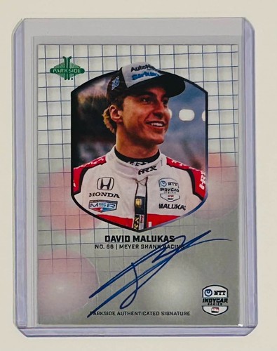 2025 Parkside NTT Indy Car Racing AUTOGRAPH Signature Series Card David Malukas