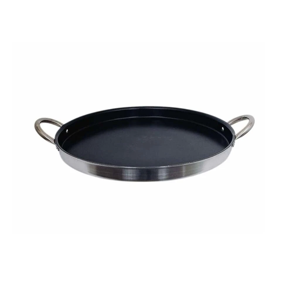 Stainless Steel 16'' Round Flat Comal Griddle Grill Fry Pan Non-Stick