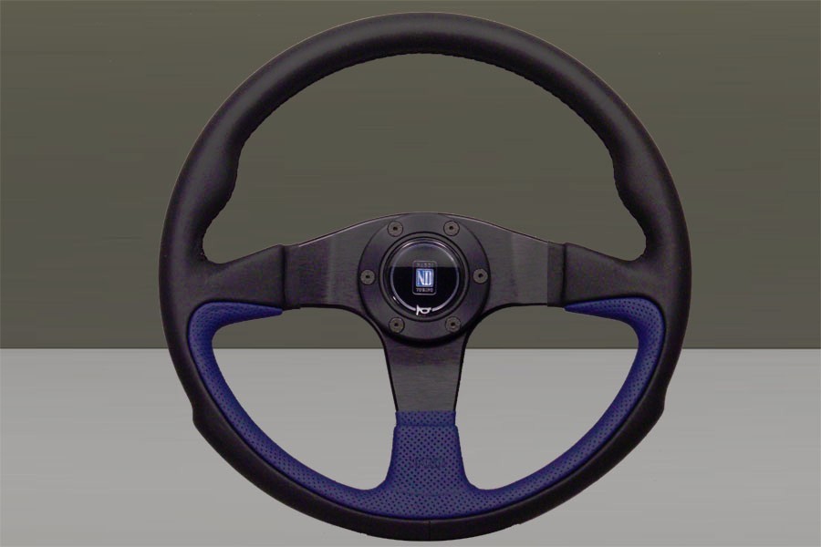 Nardi Challenge Steering Wheel - 350 mm - Black and Blue