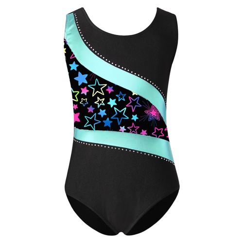 Kids Girl's Sports Suit Competition Leotard With Elastic Waistband Pants Active - Picture 26 of 97