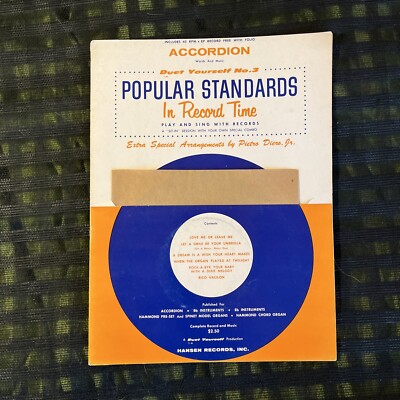 Duet Yourself No. 3 Popular Standards in Record Time for Accordion - with 45 RPM