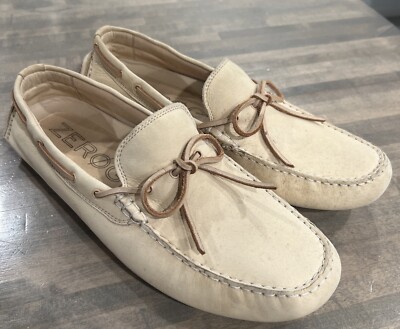 Men Sz 11.5 Cole Haan ZeroGrand Camp Moc Toe Driving Loafer Beige C32589 Grand