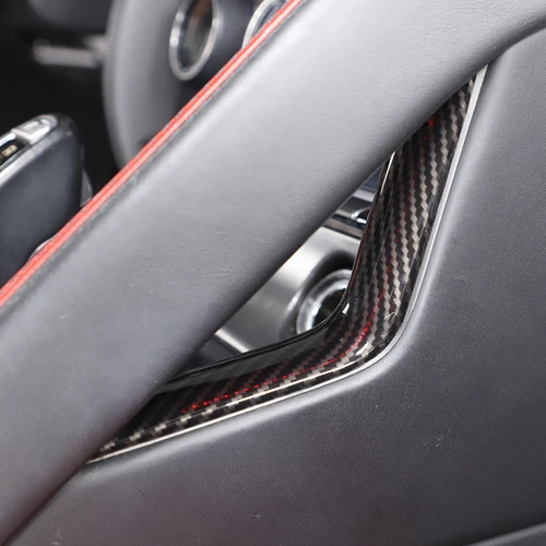 Cubierta de embellecedor de consola de tablero interior de fibra de carbono ABS para Jaguar F-TYPE 2013-2024 - Imagen 36 de 44