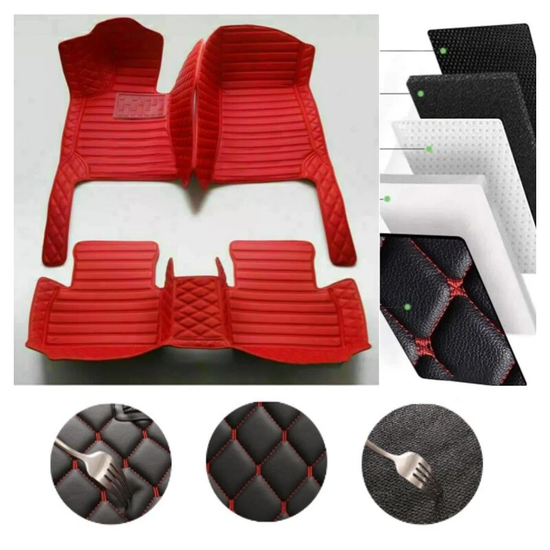 Alfombrillas impermeables de cuero PU para BMW Serie 8 Fit Model Car A Foto 4 de 4