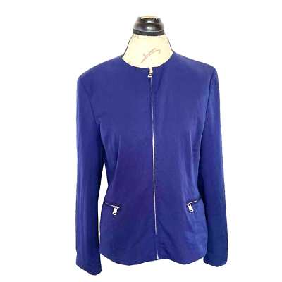ジャケット LAUREN RALPH LAUREN Woman Jacket Navy 297967122 410 Lauren Ralph Lauren Womens Jacket Sz 10 Zip Up Twill Navy