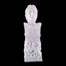 Alabaster Statue Büste Skulptur Alexander der Große 20cm