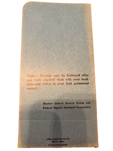 Vintage~SOUTH SHORE NATIONAL BANK~28 ITEMS~ money bags, money envelopes+ More!! - Bild 16 von 24