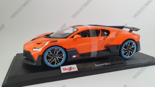 Maisto échelle 1:18 - Bugatti Divo bicolore orange + noir - modèle de voiture moulé sous pression - Photo 1/10