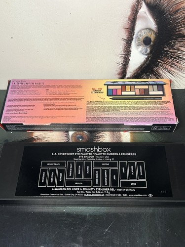 NUEVO EN CAJA Smashbox L.A. CUBIERTA Paleta de Ojos y Delineador de Ojos de Gel FISHNET de Tamaño Completo - Imagen 8 de 10