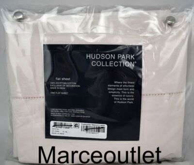 Hudson Park Classic Linens Egyptian Percale TWIN  Flat Sheet Blush