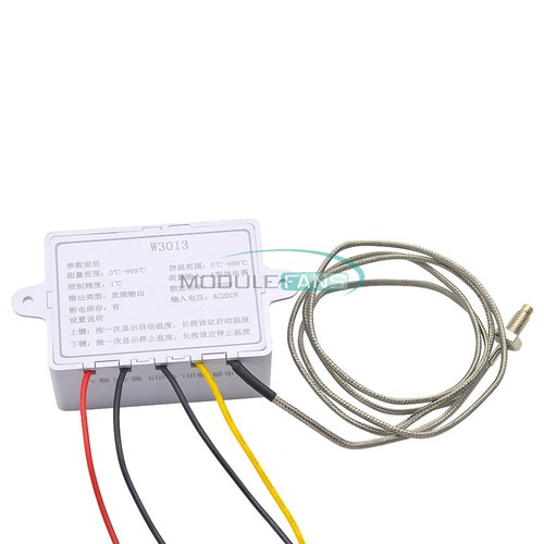 W3013 LED Digital Display Thermostat/Thermocouple Sensor&1.5M Cable AC 110/220V - Picture 10 of 13