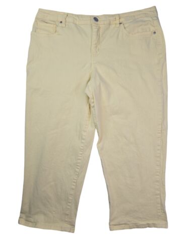 STYLE & COMPANY Capri Womens 16 Yellow Stretch