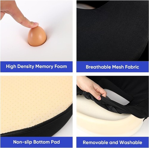 Truck Seat Cushion 2PC Memory Foam with Back Support for Driver - Extra LargeHIS - Picture 8 of 8