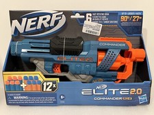 NERF Elite 2.0 Commander RD-6 Dart Blaster Toy 12 Darts 6-Dart Multicolor NEW 
