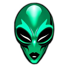 Alien Head Sticker Believe Ufo Space Extra Terrestrial Vinyl Car Bumper Decal Alien Head Sticker Believe Ufo Space Extra Terrestrial Vinyl Car Bumper Decal