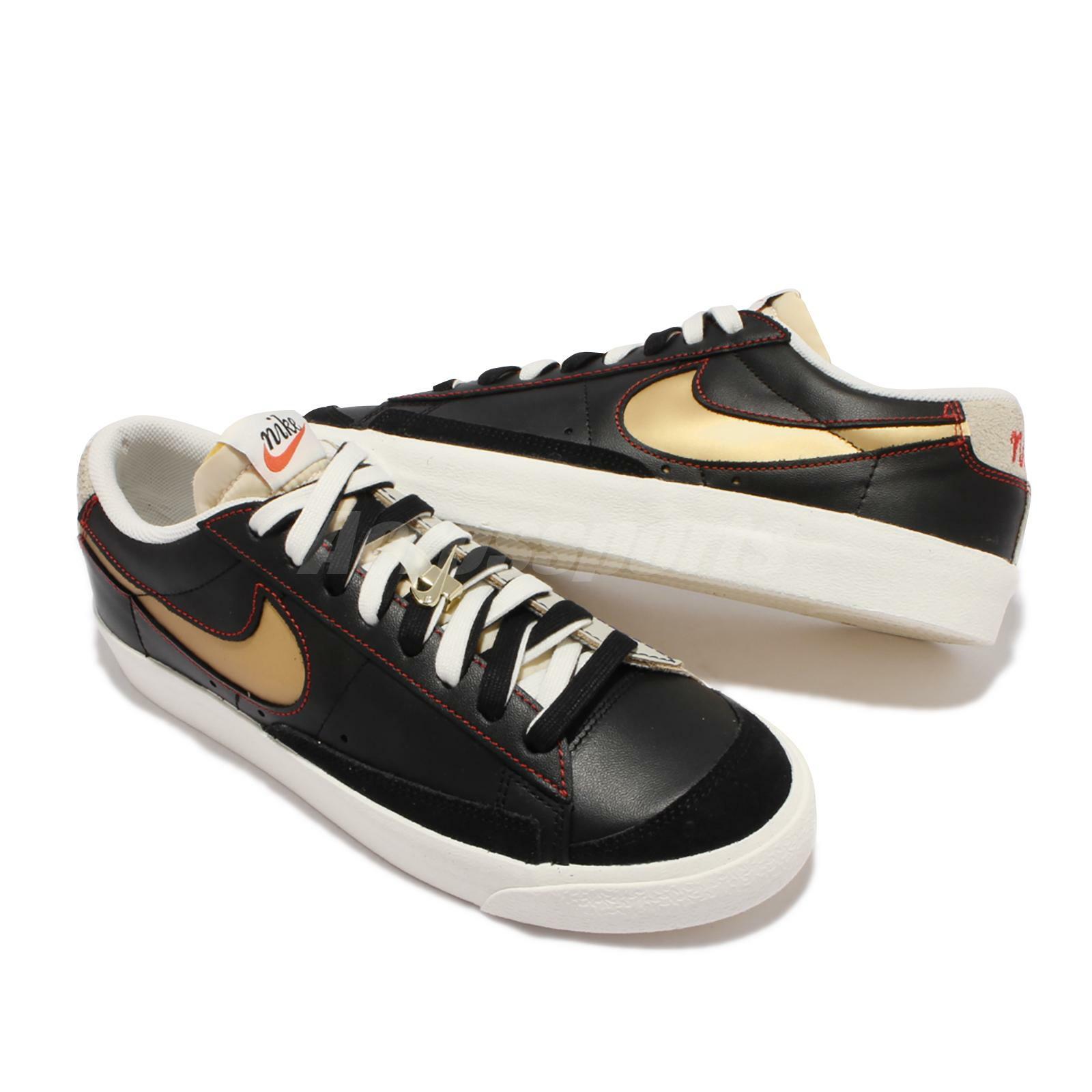 Nike Blazer Low 77 Prm Black Natural Removable Swoosh Men Casual Shoe Dh4370 001 Shopping Com