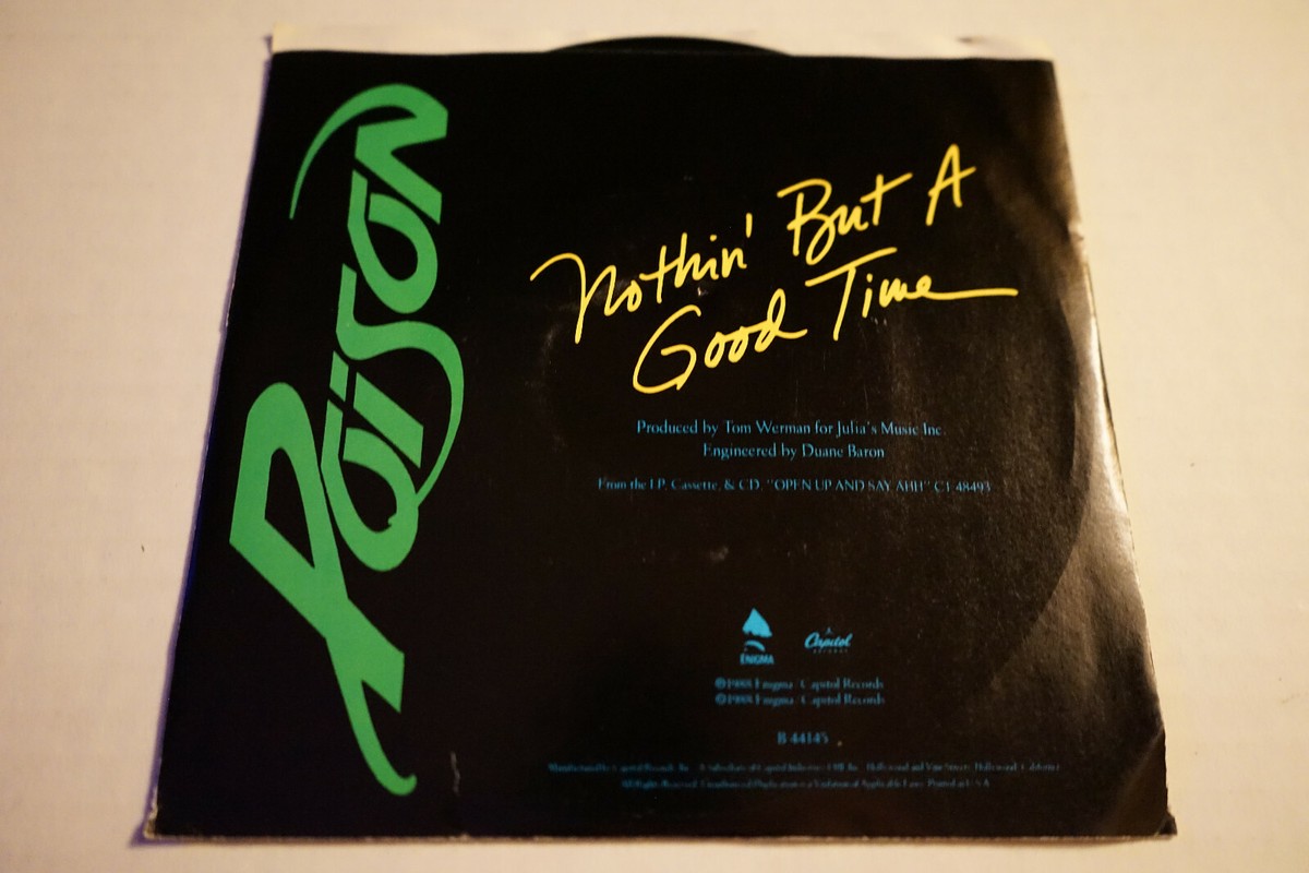 MY L POISON LPレコード Poison Nothin' But A Good Time Promotional 7