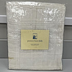 POTTERY BARN Kids Sheer Panel Plaid Sheer White 44" W x 84" L 100% Cotton