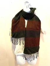 Steve Madden Women's Striped Scarf Metallic Lurex - One Size - Red Black 