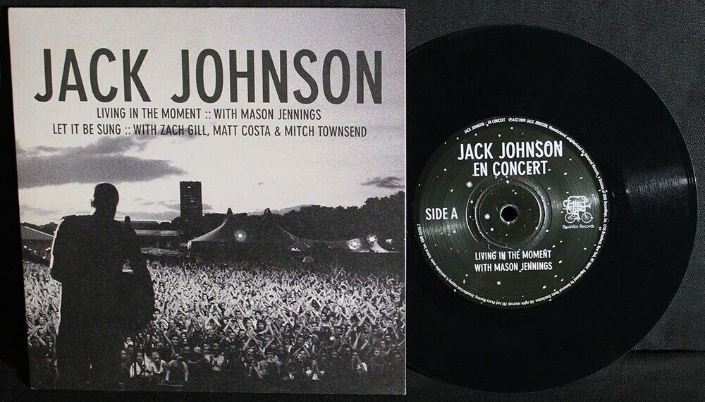 Jack Johnson-Living In The Moment-Picture Sleeve Live EP-Brushfire UNIR 22336-7!
