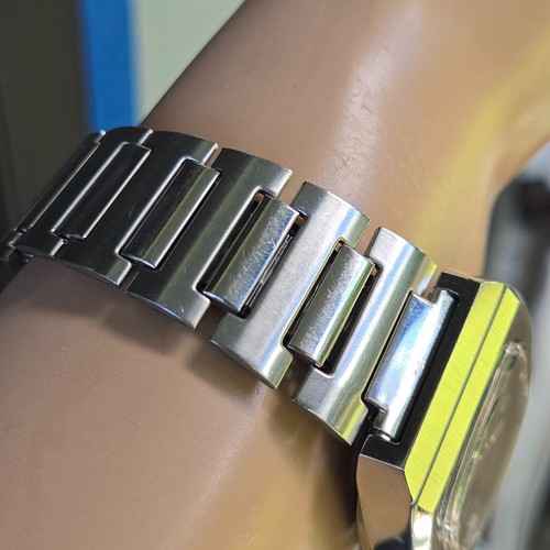 Vintage CLINTON men's automatic watch Ronda 1239 25Jewels Green dial swiss 1970s - Picture 5 of 22