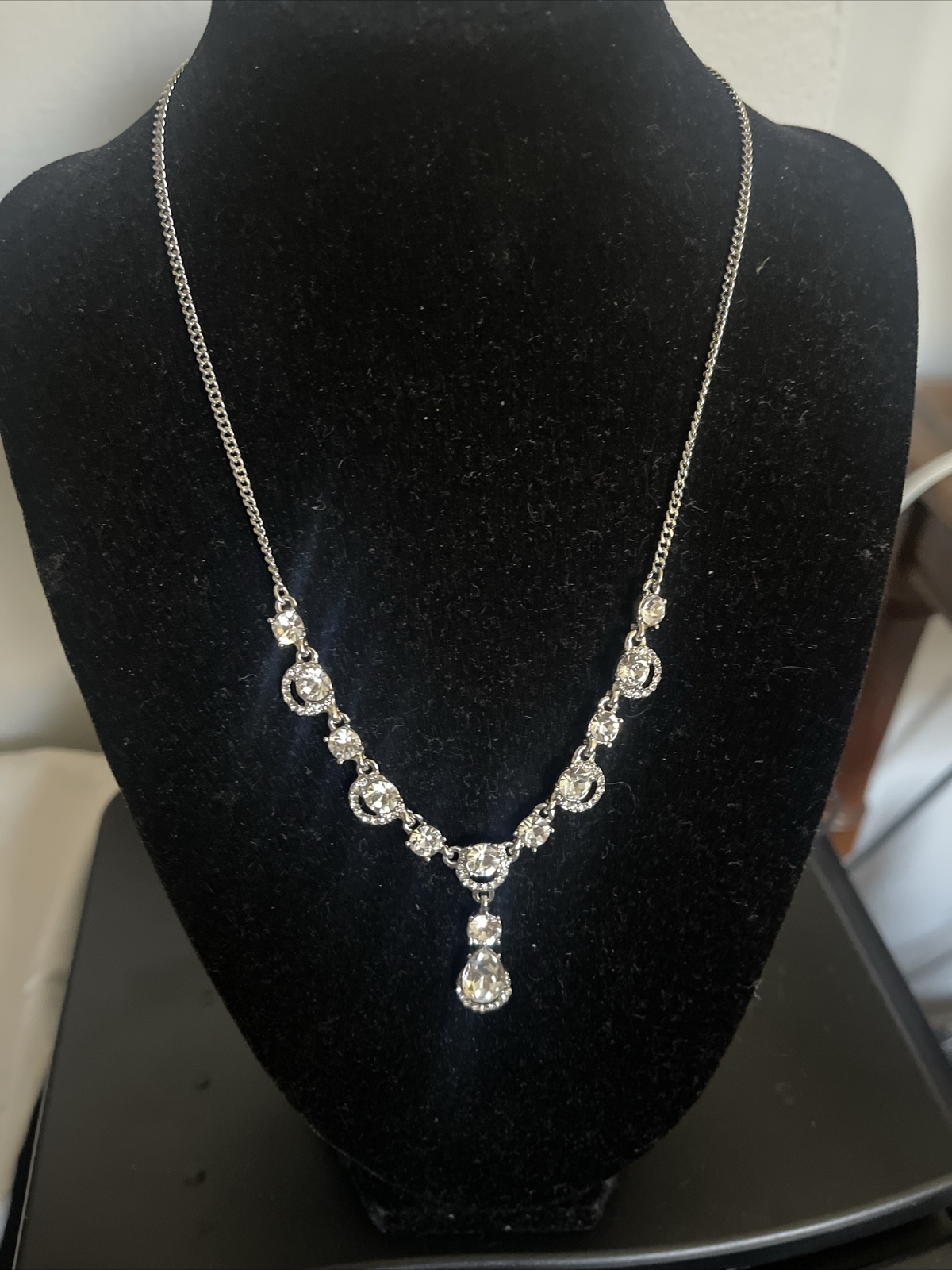 Givenchy Adjustable Rhinestone Diamond Necklace S… - image 1