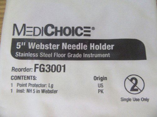 *** (SET of 10) 5" Webster Needle Holder Stainless Steel Floor Grade - Picture 6 of 6
