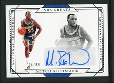 2020-21 MITCH RICHMOND 14/99 AUTO PANINI NATIONAL TREASURES NBA GREATS