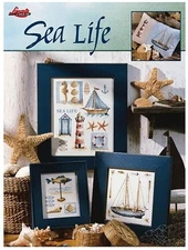 Rare Leisure arts lanarte Cross Stitch Chart 3240 Sea Life