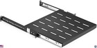 1U Sliding Rack Shelf - 19" Server Rack Mount Cabinet, Adjustable Depth 14"-22