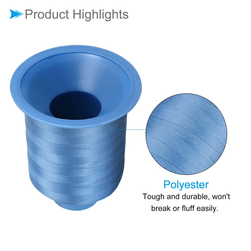 Bonded Sewing Thread, 1312 Yards 0.32mm Upholstery Thread Blue - 1 Piece - Image 4 of 4